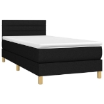 Giroletto a Molle con Materasso Nero 100x200 cm in Tessuto