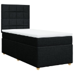 Giroletto a Molle con Materasso Nero 100x200 cm in Tessuto