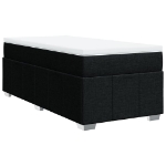 Giroletto a Molle con Materasso Nero 100x200 cm in Tessuto