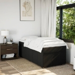 Giroletto a Molle con Materasso Nero 100x200 cm in Tessuto