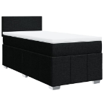 Giroletto a Molle con Materasso Nero 100x200 cm in Tessuto