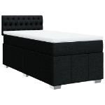 Giroletto a Molle con Materasso Nero 100x200 cm in Tessuto