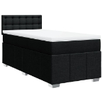 Giroletto a Molle con Materasso Nero 100x200 cm in Tessuto