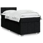 Giroletto a Molle con Materasso Nero 100x200 cm in Tessuto