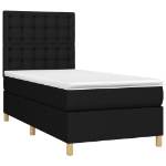 Giroletto a Molle con Materasso Nero 100x200 cm in Tessuto