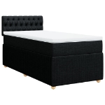 Giroletto a Molle con Materasso Nero 100x200 cm in Tessuto
