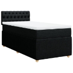 Giroletto a Molle con Materasso Nero 100x200 cm in Tessuto