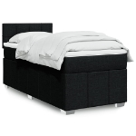 Giroletto a Molle con Materasso Nero 100x200 cm in Tessuto