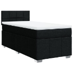 Giroletto a Molle con Materasso Nero 100x200 cm in Tessuto