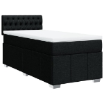 Giroletto a Molle con Materasso Nero 100x200 cm in Tessuto