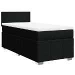 Giroletto a Molle con Materasso Nero 100x200 cm in Tessuto