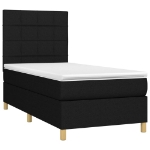 Giroletto a Molle con Materasso Nero 100x200 cm in Tessuto