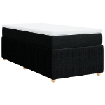 Giroletto a Molle con Materasso Nero 100x200 cm in Tessuto