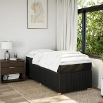 Giroletto a Molle con Materasso Nero 100x200 cm in Tessuto