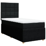 Giroletto a Molle con Materasso Nero 100x200 cm in Tessuto