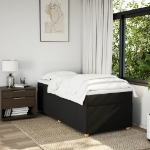 Giroletto a Molle con Materasso Nero 100x200 cm in Tessuto