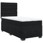 Giroletto a Molle con Materasso Nero 100x200 cm in Velluto