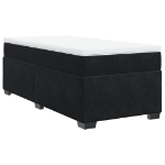 Giroletto a Molle con Materasso Nero 100x200 cm in Velluto