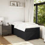 Giroletto a Molle con Materasso Nero 100x200 cm in Velluto