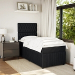 Giroletto a Molle con Materasso Nero 100x200 cm in Velluto