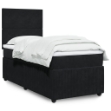 Giroletto a Molle con Materasso Nero 100x200 cm in Velluto