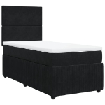 Giroletto a Molle con Materasso Nero 100x200 cm in Velluto