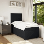 Giroletto a Molle con Materasso Nero 100x200 cm in Velluto