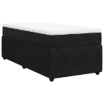 Giroletto a Molle con Materasso Nero 100x200 cm in Velluto