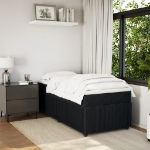 Giroletto a Molle con Materasso Nero 100x200 cm in Velluto