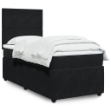 Giroletto a Molle con Materasso Nero 100x200 cm in Velluto
