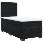 Giroletto a Molle con Materasso Nero 100x200 cm in Velluto