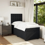 Giroletto a Molle con Materasso Nero 100x200 cm in Velluto