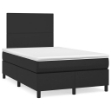 Giroletto a Molle con Materasso Nero 120x190 cm in Similpelle