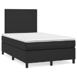 Giroletto a Molle con Materasso Nero 120x190 cm in Similpelle