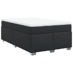 Giroletto a Molle con Materasso Nero 120x190 cm in Similpelle