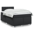Giroletto a Molle con Materasso Nero 120x190 cm in Similpelle