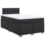 Giroletto a Molle con Materasso Nero 120x190 cm in Similpelle