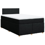 Giroletto a Molle con Materasso Nero 120x190 cm in Tessuto