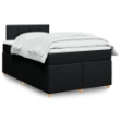 Giroletto a Molle con Materasso Nero 120x190 cm in Tessuto