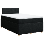 Giroletto a Molle con Materasso Nero 120x190 cm in Tessuto