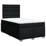 Giroletto a Molle con Materasso Nero 120x190 cm in Tessuto