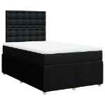 Giroletto a Molle con Materasso Nero 120x190 cm in Tessuto