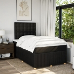Giroletto a Molle con Materasso Nero 120x190 cm in Tessuto