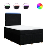 Giroletto a Molle con Materasso Nero 120x190 cm in Tessuto