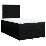 Giroletto a Molle con Materasso Nero 120x190 cm in Tessuto