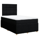 Giroletto a Molle con Materasso Nero 120x190 cm in Tessuto