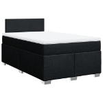 Giroletto a Molle con Materasso Nero 120x190 cm in Tessuto