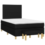 Giroletto a Molle con Materasso Nero 120x190 cm in Tessuto