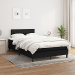 Giroletto a Molle con Materasso Nero 120x190 cm in Tessuto