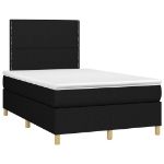 Giroletto a Molle con Materasso Nero 120x190 cm in Tessuto
